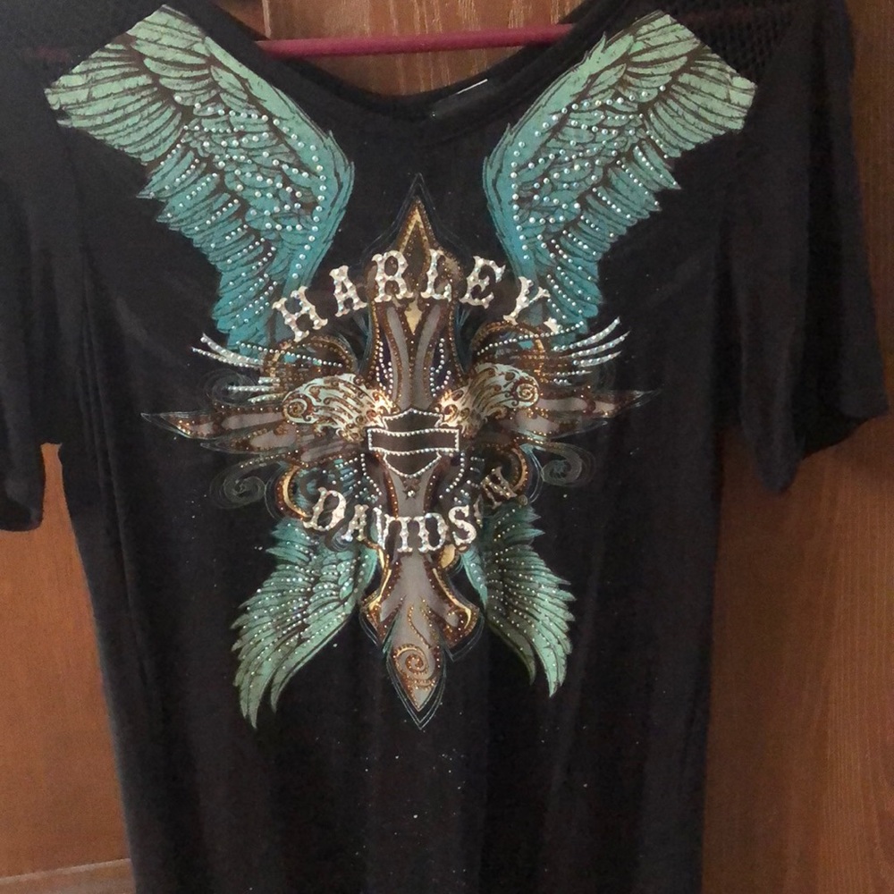 Harley Davidson Rhinestone Top